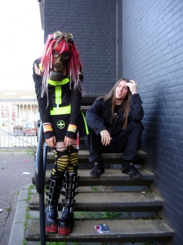 Me and Luc before Combichrist & Cyberia